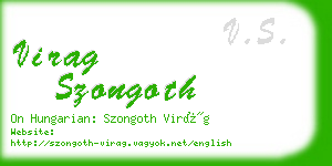 virag szongoth business card